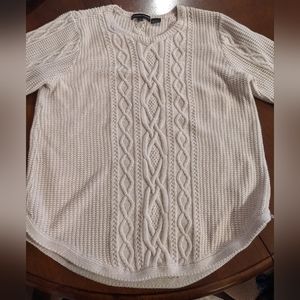 Jeanne Pierre Cotton cable knit sweater